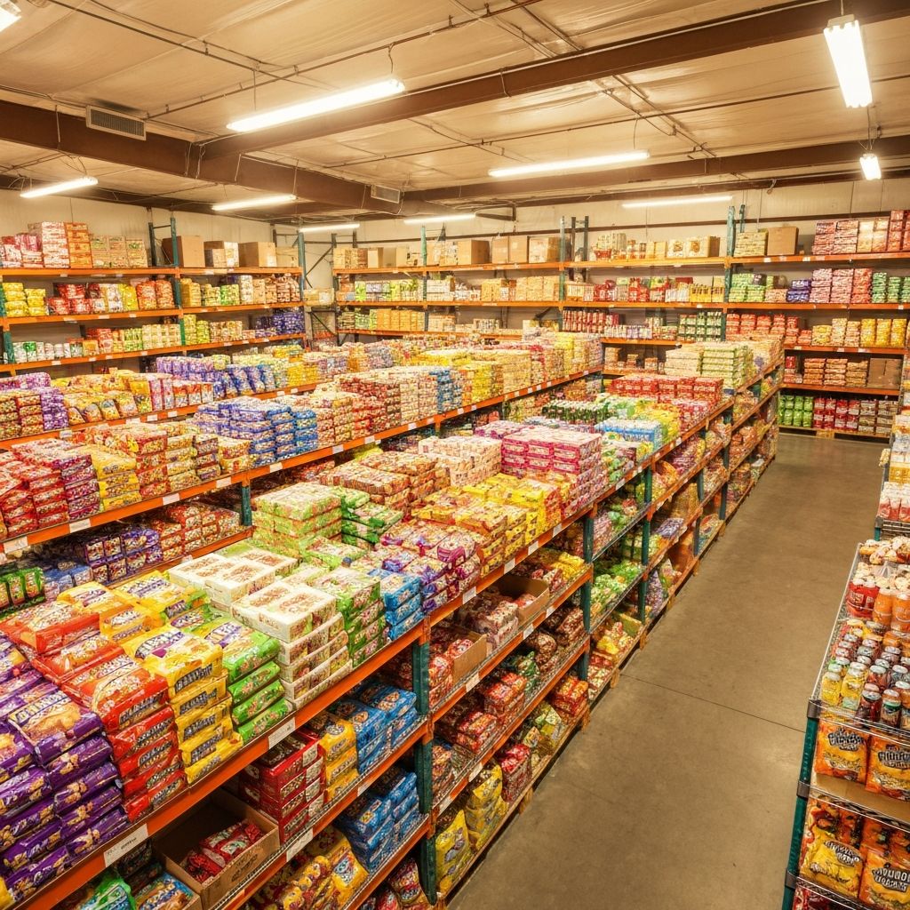 Wholesale snack distribution warehouse